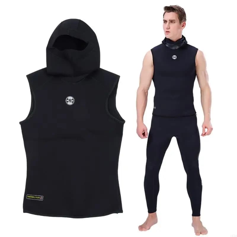 3mm Sleeveless Snorkeling Vest Waist Swimwear Men's Neoprene Hooded Swimwear