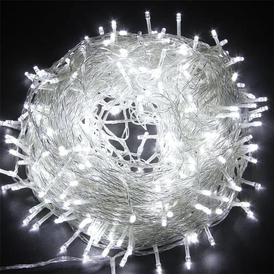 Luci natalizie impermeabili 20M 30M 50M 100M Luci a stringa LED 8 modalità Ghirlande per illuminazione natalizia all'aperto per feste di nozze