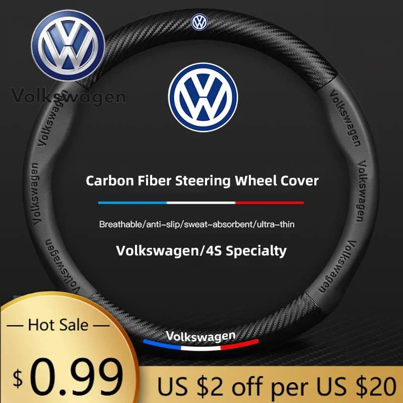 Anti-slip Carbon Fiber Wheel Covers for VW Volkswagen Jetta MK5 Golf, GTI, Scirocco, Polo, Passat