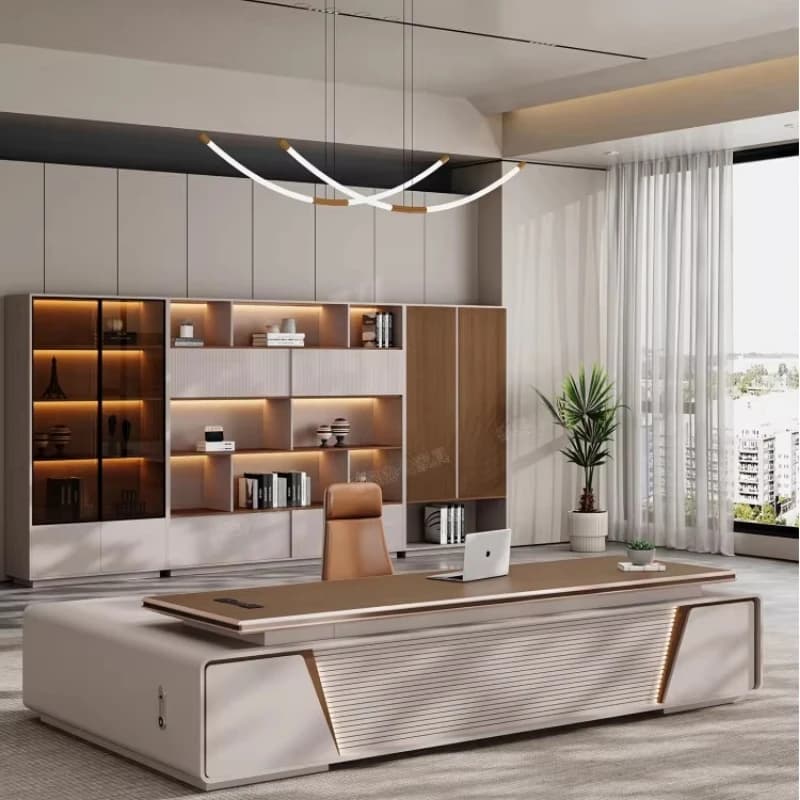 Scrivania con Seduta Regolabile in Altezza, Tavolo da Ufficio Multifunzione, Scrivania per Computer e Gaming, Tavolo Elevabile per Sala Macchine