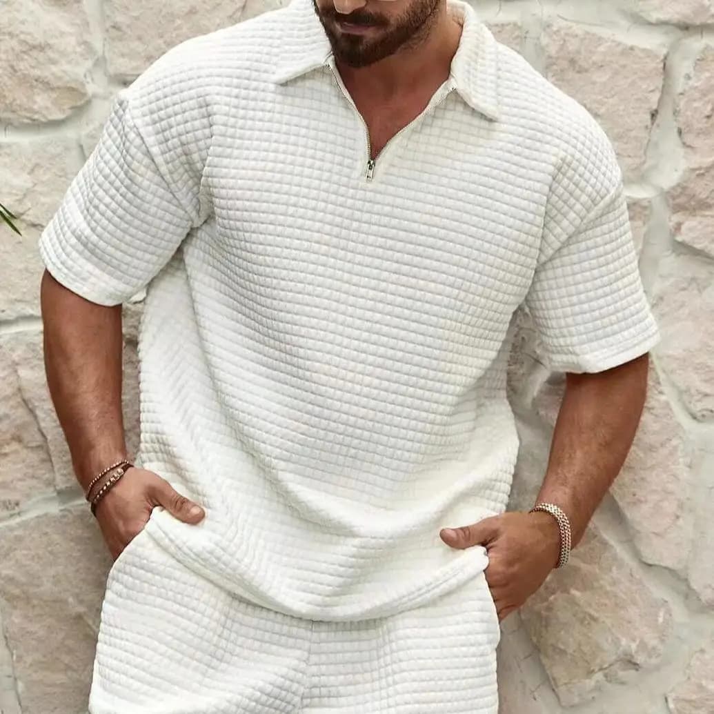 Men's Sportswear, Complete Casual Summer with Collection at Five Bottones and Five Pockets, Comfortable and Breathable