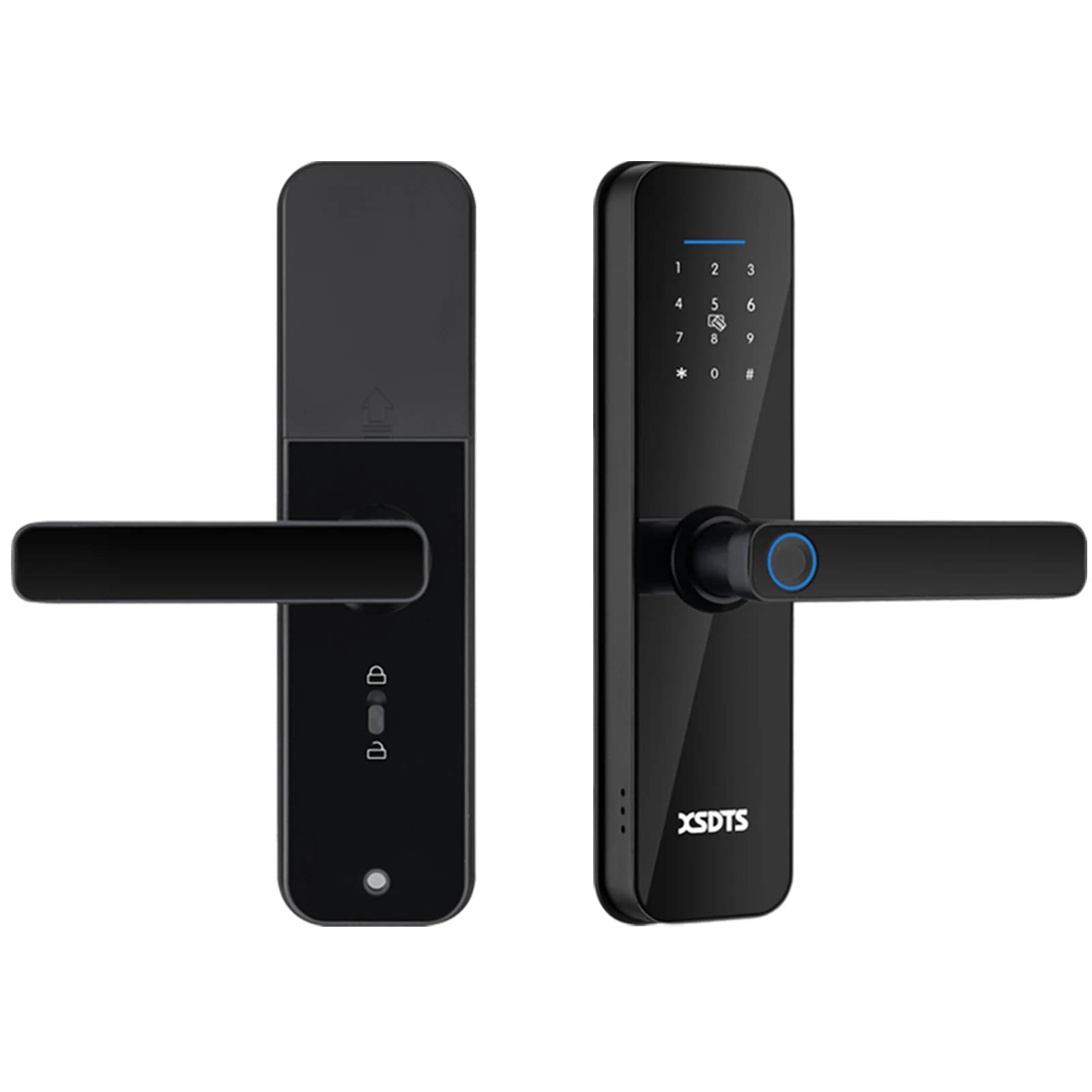 F5 Tuya Wifi Serratura elettronica digitale intelligente con sblocco chiave password impronta digitale biometrica per porta in legno
