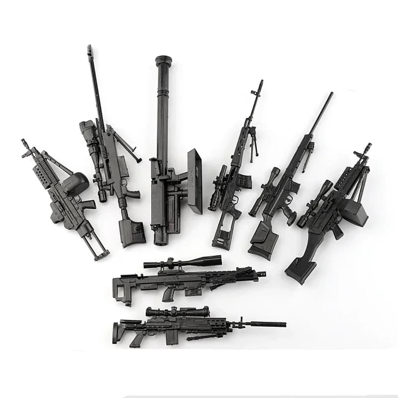 8 pz 1:6 4D modello di pistola nero soldato arma lanciarazzi difesa aerea Missile SVD fucile da cecchino TAC-50 M46 giocattolo per Action Figure