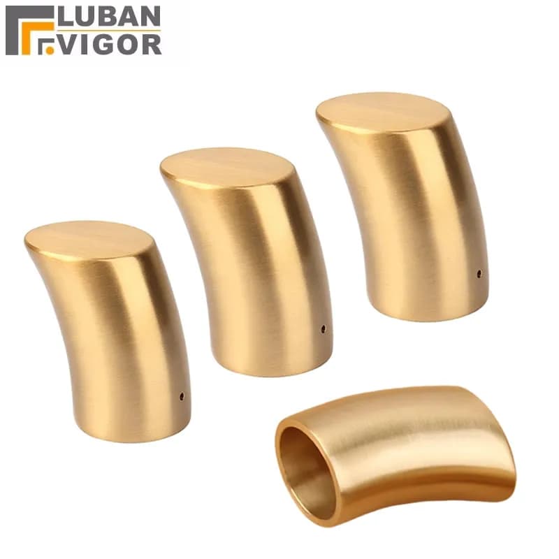 Brass Tubing Furniture Leg End Caps Scratch Resistance Floor Protection OD 32 35 40mm for Living Room Chairs Sofas Leg Covers