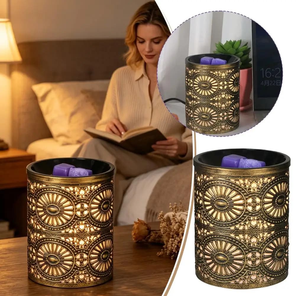 New Fragrance Night Light Golden Geometric Iron Candlestick Creative Aromatherapy Candle Cup Tabletop Home Decor Ornament