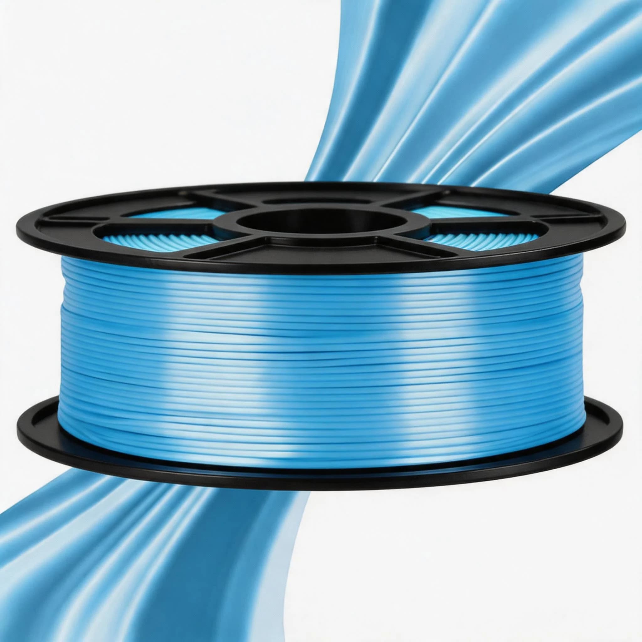Silk Blue PLA Filament 1.75mm 3D Printer Filament with Shiny Surface, Shiny PLA Silk Filament 250g Spool 3D Printing Filament.