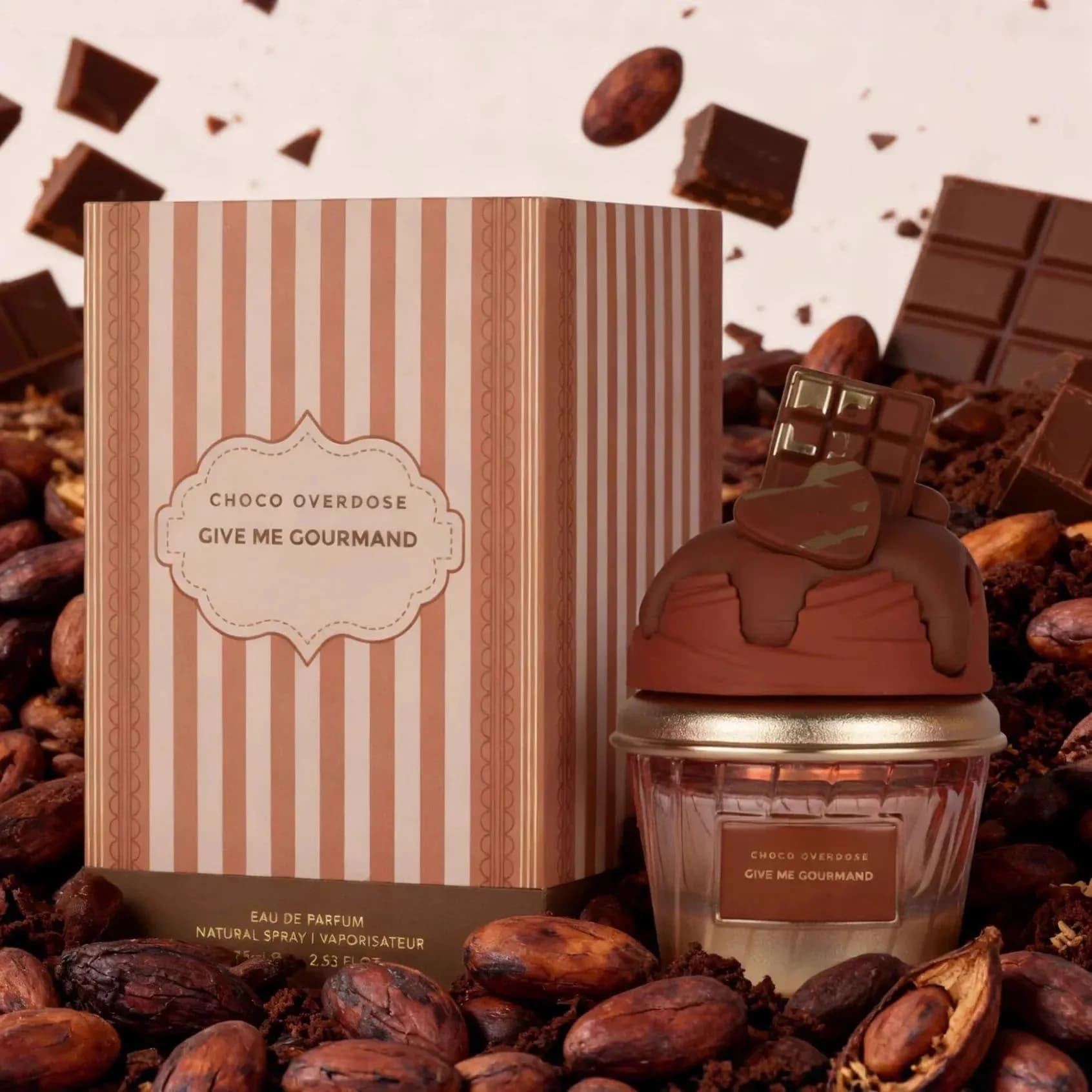 Choco Overdose 75ml - Dark Chocolate Fudge and Caramel Fragrance Give Me Gourmand Collection, Gourmand Collection, EDP Spray, Sweet and Elegant