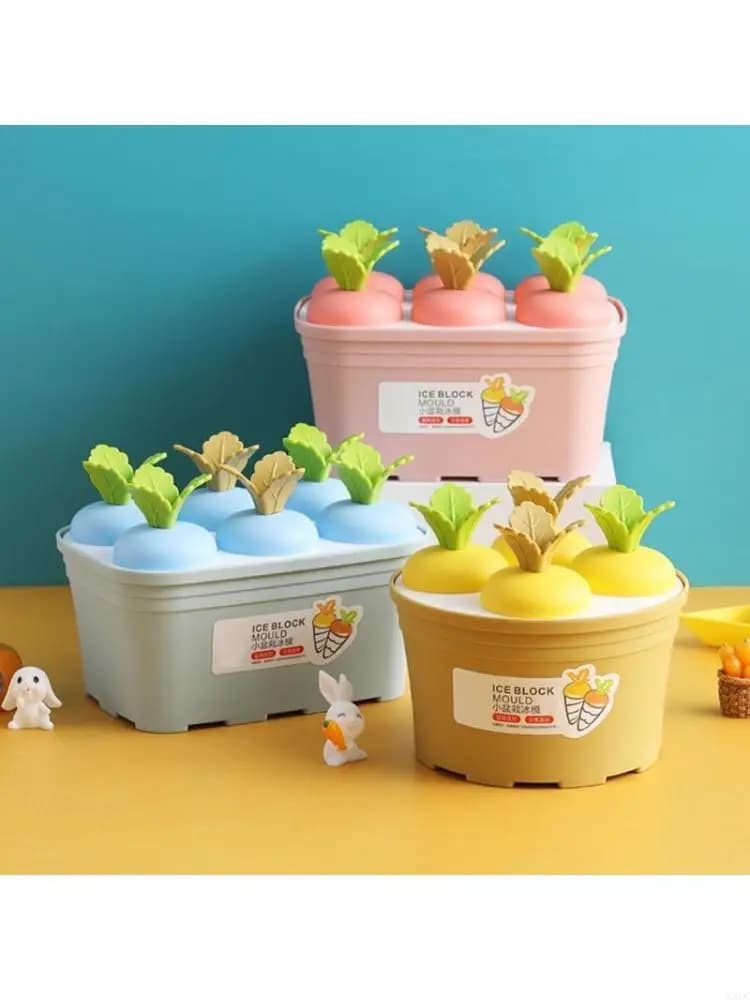 Stampi per gelato Riutilizzabili Gelatiere fai-da-te Coperchio rimovibile Stampi per ghiaccioli fatti in casa Materiale PP 3 tra