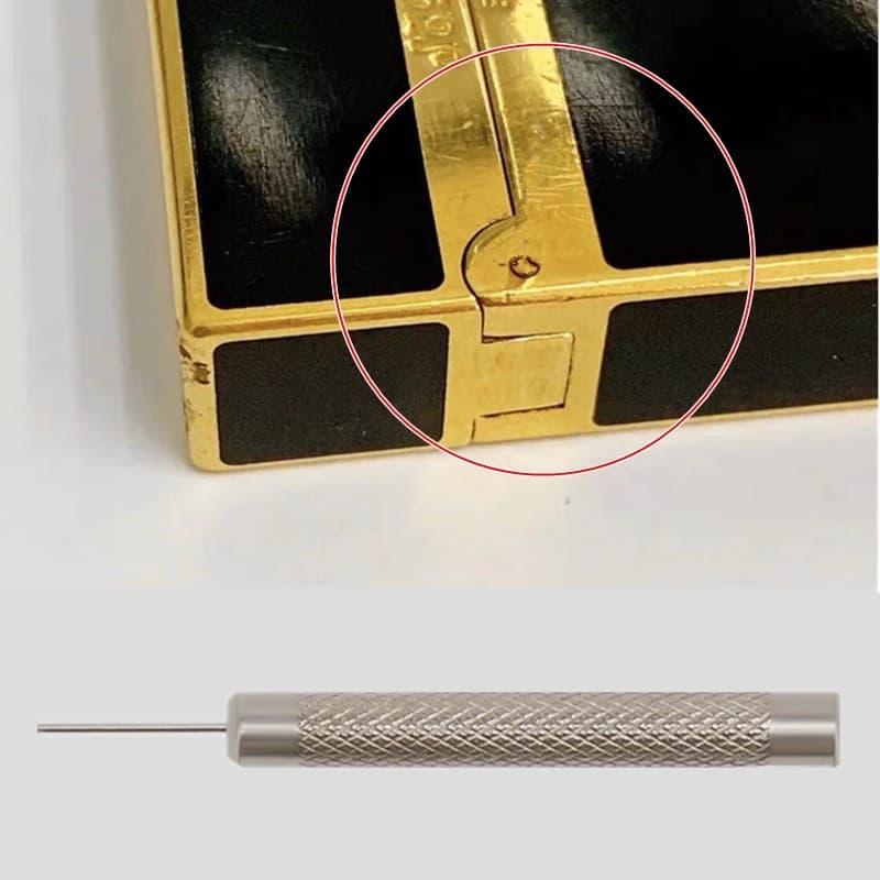 Smontare Perni Cerniera Punzone in Metallo Universale Adatto per Dupont Accendino Custodia Esterna Link Pin Remover Riparazione Fai da Te Comodo Strumento Durevole