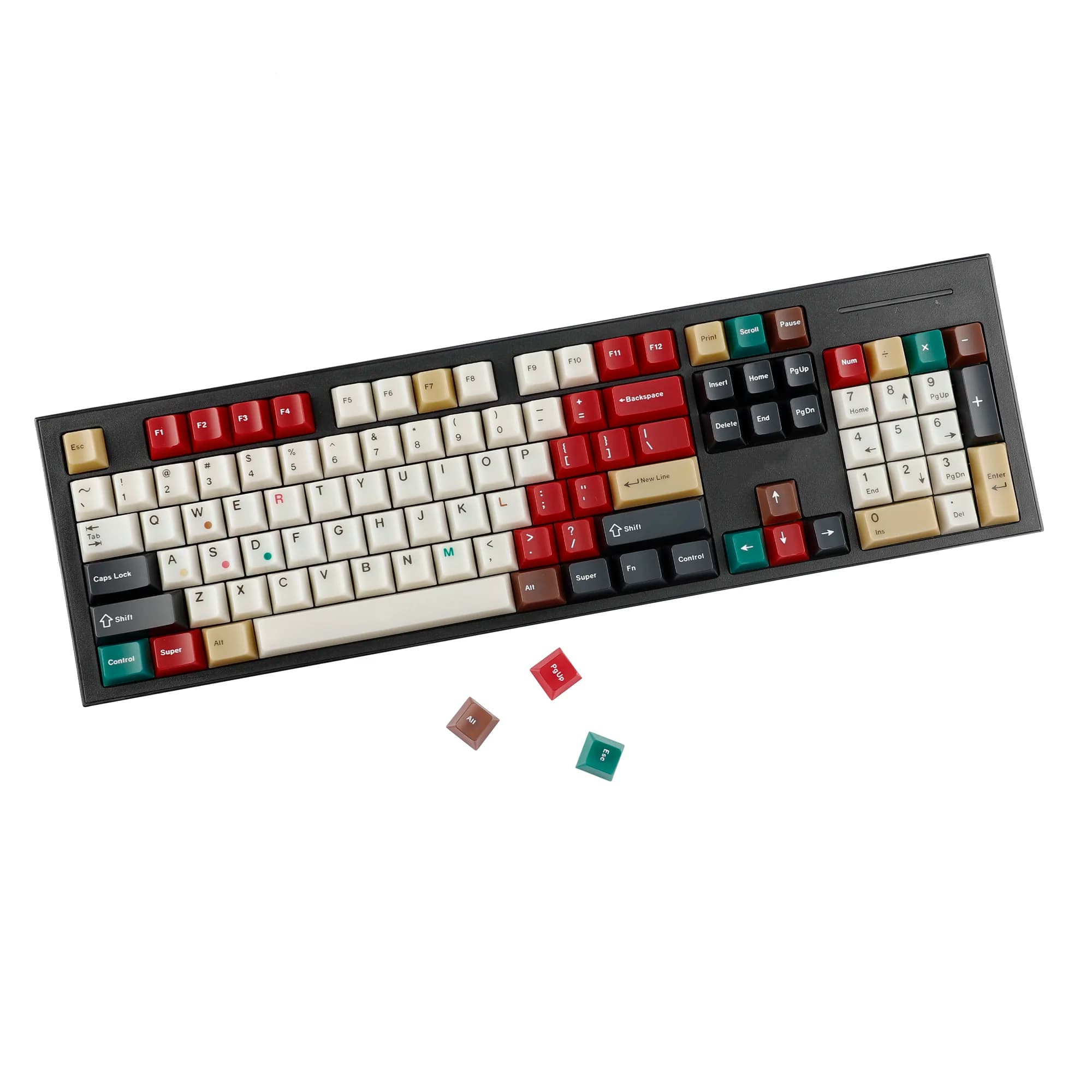 YMDK Retro Fendinebbia Morbido Giada Lampada Mista Cherry Profilo PC Copritasti Personalizzati per 61/64/68/84/87/96/104/108 MX Tastiere Meccaniche