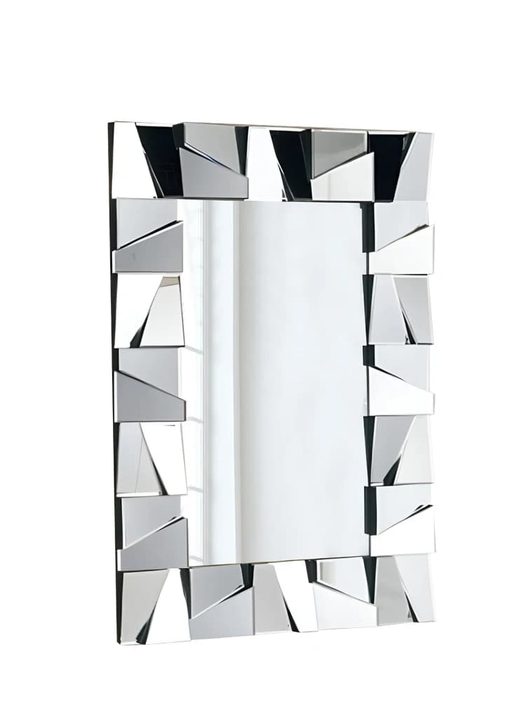 Specchio decorativo da ingresso tridimensionale europeo, specchio da bagno alla moda montato a parete