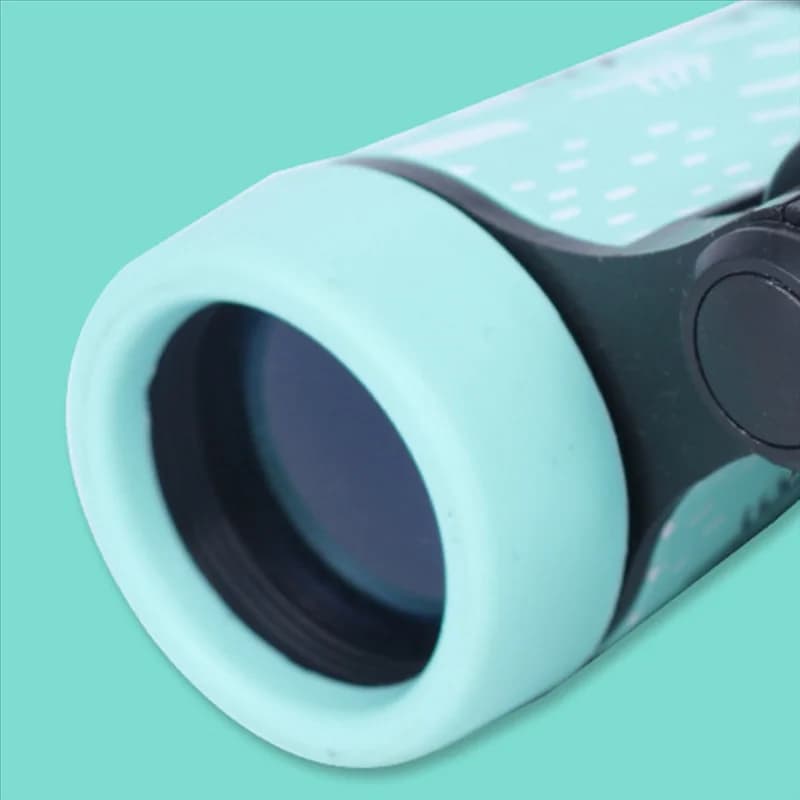 L71ACtelescopio per bambini 4 x 30 colori manico in gomma antiscivolo binocolo giocattolo per bambini regali all'aperto (albero indiano rosa)