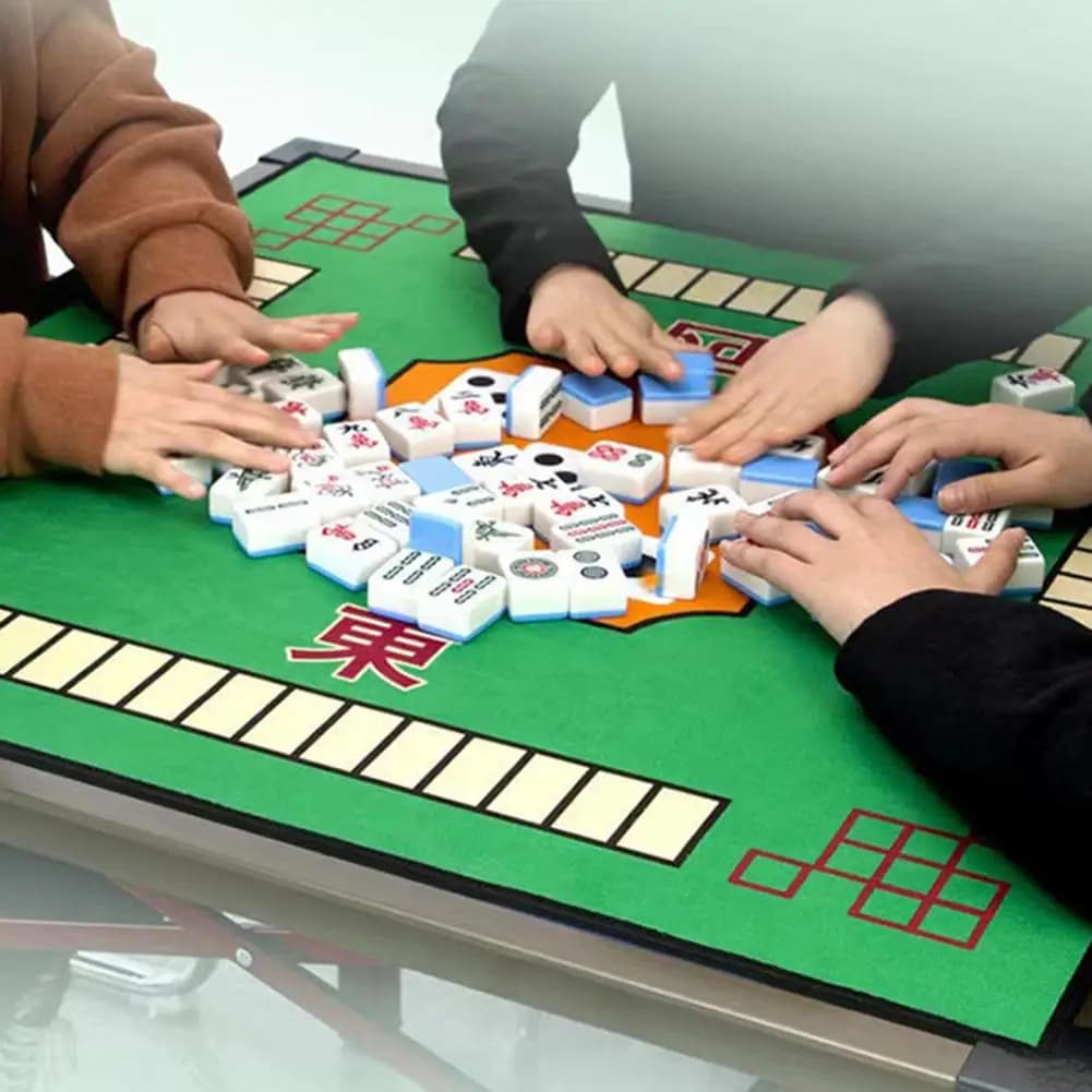 Tappetino Mahjong addensare muto effetto 3D forte assorbimento d'acqua ricamo squisito panno quadrato Poker Table Pad accessori per la casa