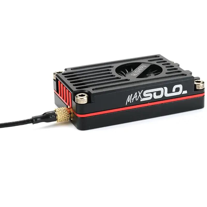 Trasmettitore Video FPV RushFPV MAX Solo 2.5W 5.8GHz ad Alta Potenza, Lunga Portata, Alloggiamento CNC con Ventola di Raffreddamento Integrata per Droni RC FPV