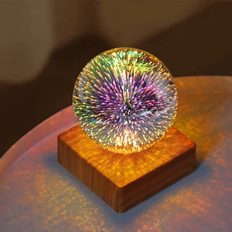 Luce notturna Cielo stellato Stella Cuore Atmosfera colorata Tavolo USB multiplo Lampada da scrivania Palla Decorazione della camera da letto di casa Regalo di Natale