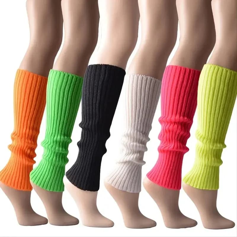 Fashion Winter Women's Solid Color Candy Warm Mesh Style Loose Up Boots Knee Socks Leggings Gift Boots Hot Leg