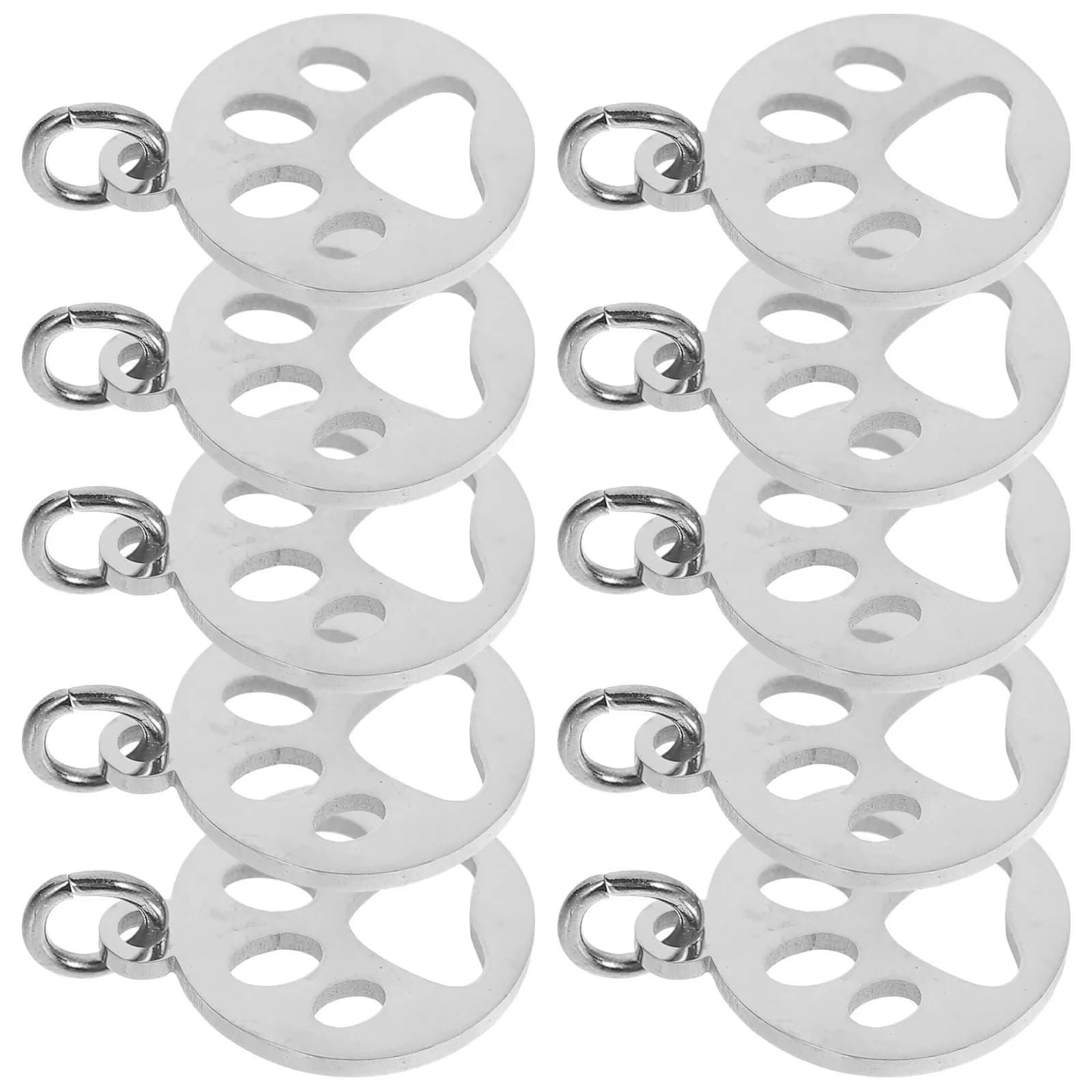10 Pezzi Ciondoli Leggeri a Forma di Zampa di Cane, Colorati e Luminosi per Creazione Gioielli Fai da Te, Portachiavi, Collane, Bracciali