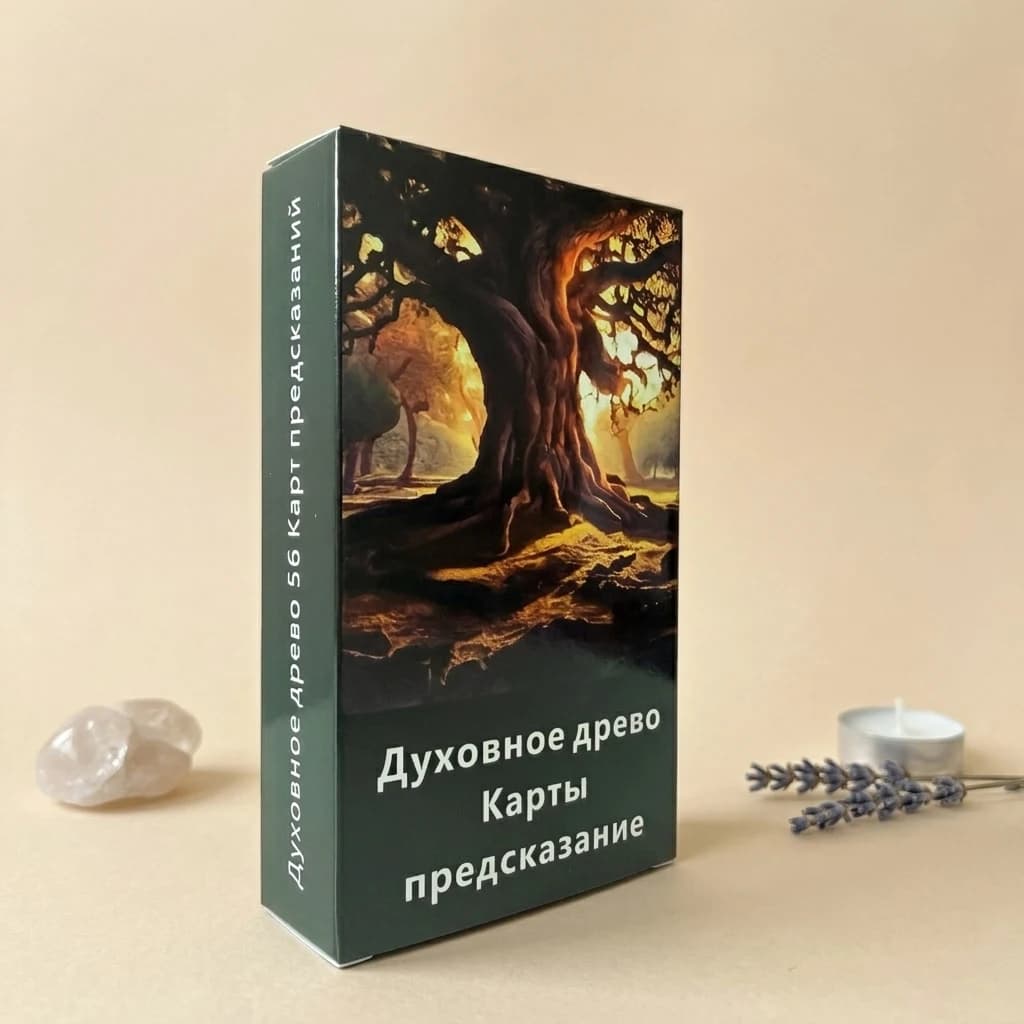 Carte Oracolo dell'Albero Spirituale, 56 Carte, Gioco di Guarigione e Risveglio Spirituale, Regalo per le Feste, 12x7cm/4.72x2.76in