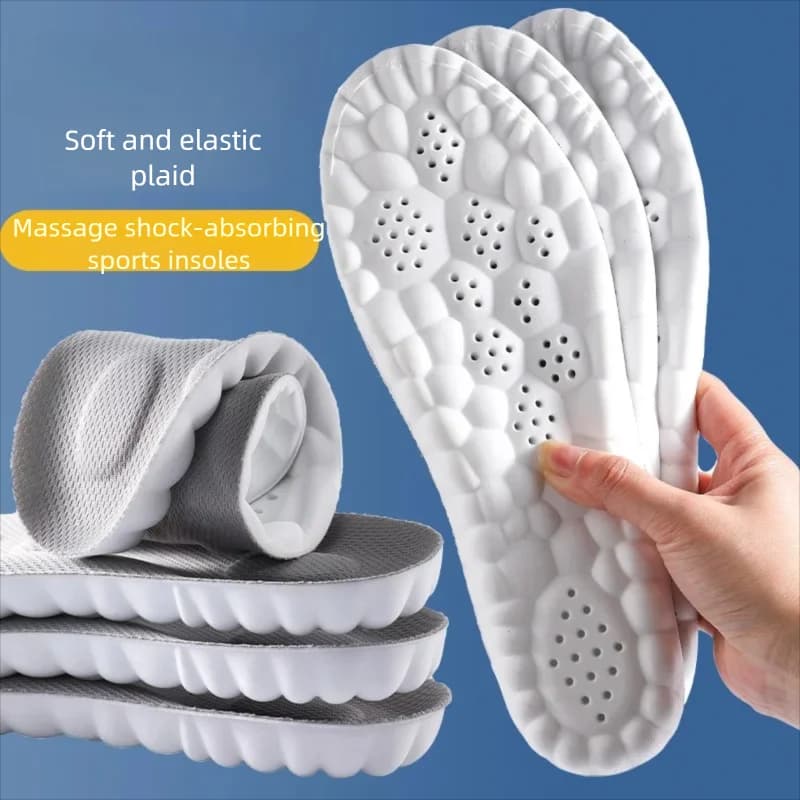 IFITNA 2 paia di solette sportive 4D Cloud, solette super morbide in memory foam, traspiranti, con assorbimento degli urti, inserti anti-fatica