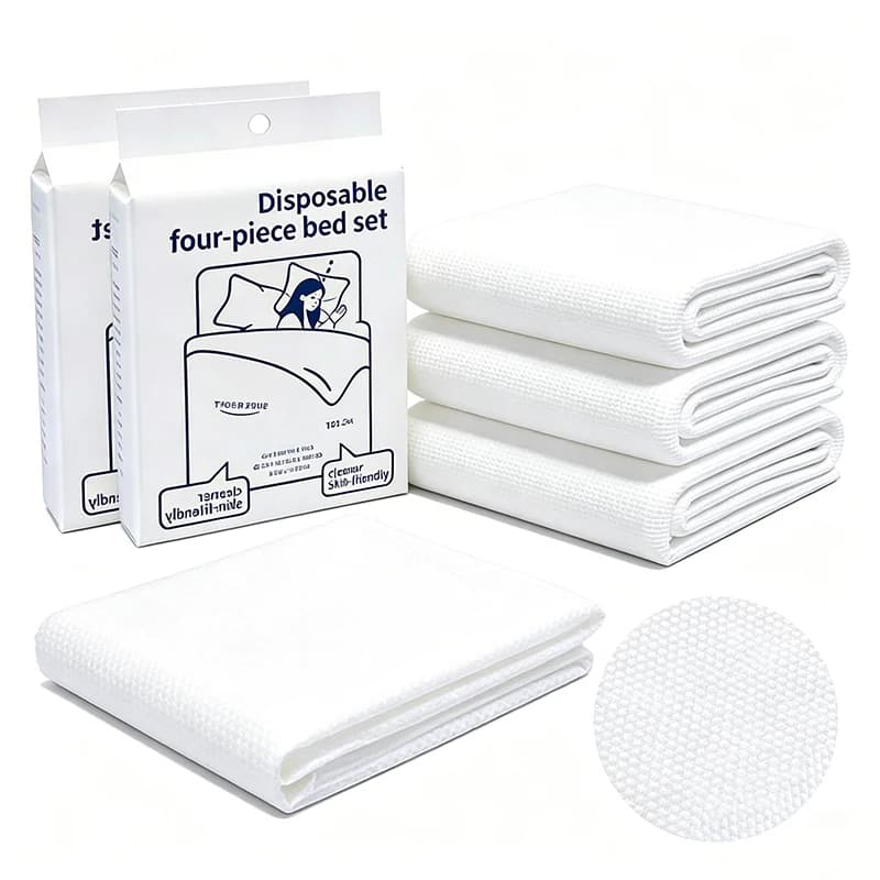 Set da 1/2/3 Pezzi di Lenzuola Monouso da Viaggio, Kit Portatile di Biancheria da Letto a Quattro Pezzi, Impermeabile e Igienico, Essenziale per il Viaggio