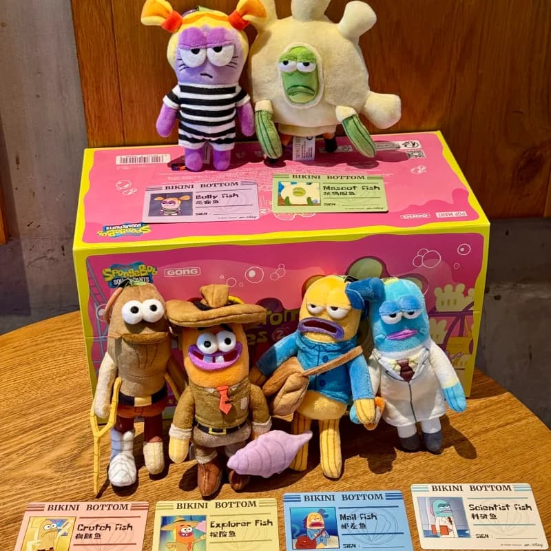 Disponibile - Pop Mart X Spongebob Bikini Bottom Buddies - Peluche Fantasioso Blind Box Parte 2 - Divertente Ciondolo Giocattolo da Collezione per i Fan