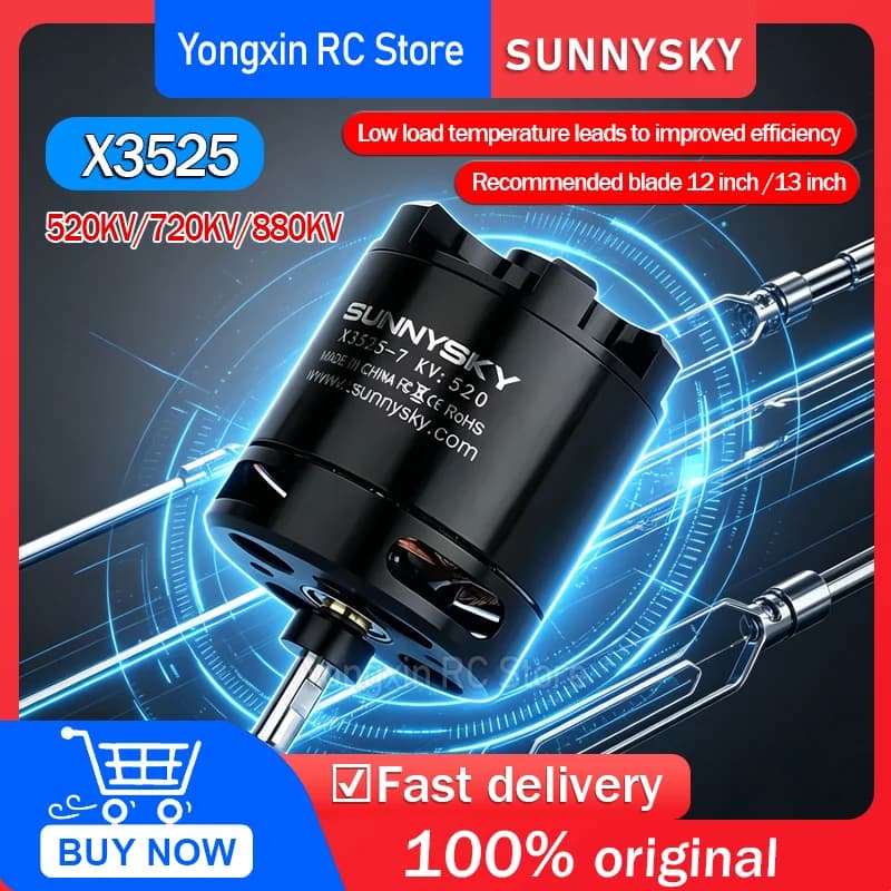 Motore Brushless SUNNYSKY X3525 520KV/720KV/880KV per Droni RC 3D ad Ala Fissa, Elicotteri e Aeroplani - Ricambi e Accessori