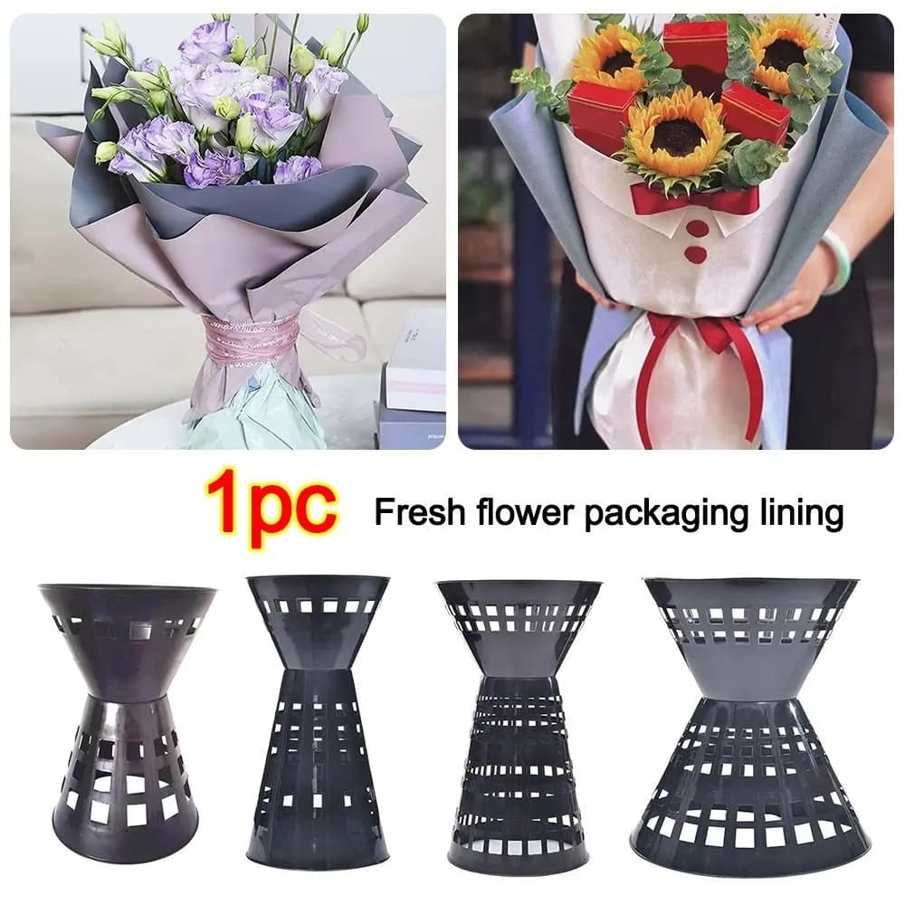 Base in Plastica per Confezionamento Fiori, Accessori per Bouquet, Imballaggio Rapido Fai-da-Te per Fioristi, Negozi e Feste