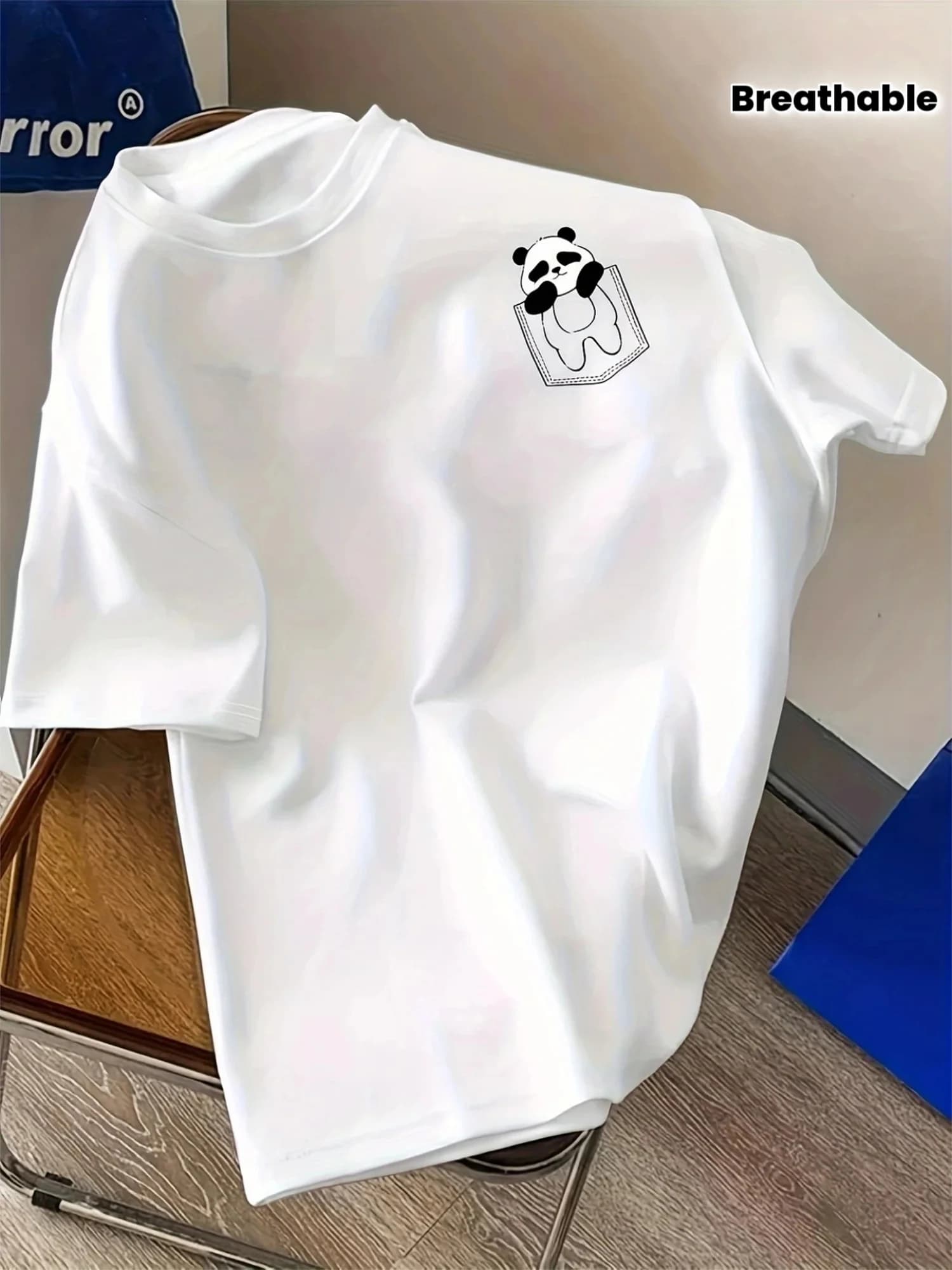T-shirt da uomo girocollo stampata di alta gamma, traspirante, ad asciugatura rapida, anti-sudore, micro-elastica, per il tempo libero all'aperto, nuova collezione 2025