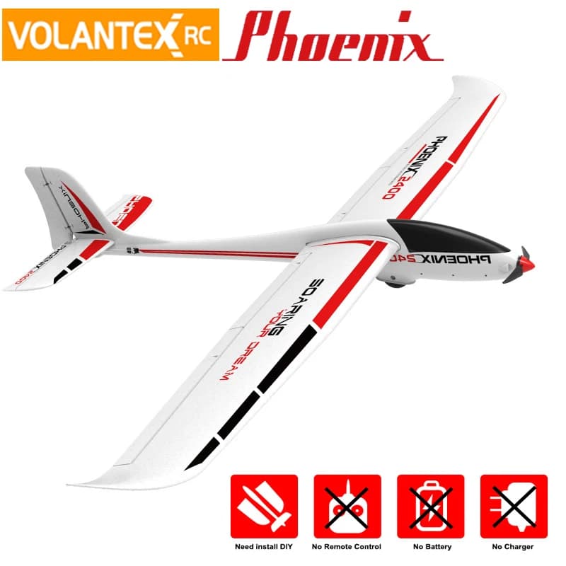 Volantex 759-3 Phoenix 2400 2400mm 5CH FPV Wingspan EPO RC aereo aliante modello aereo senza batteria telecomando 75903