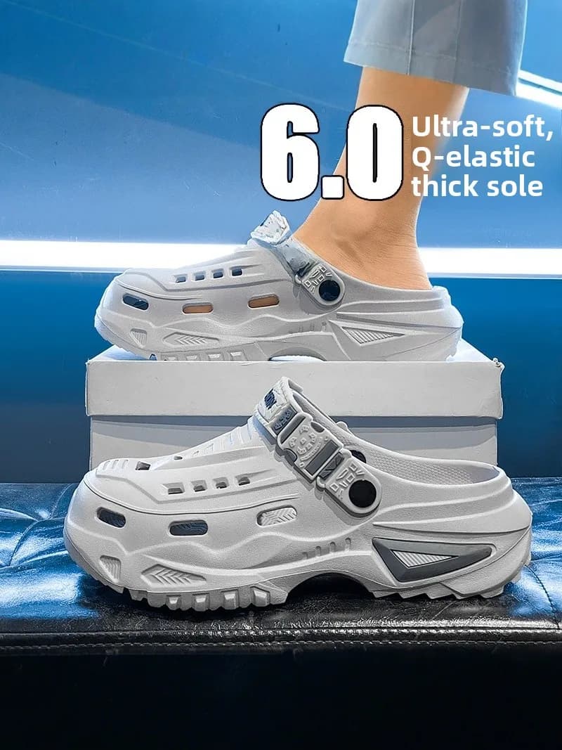 Sandali da uomo estivi per esterni, antiscivolo, casual, a doppio uso, per la guida, sportivi, con fondo spesso, da spiaggia, comodi e traspiranti