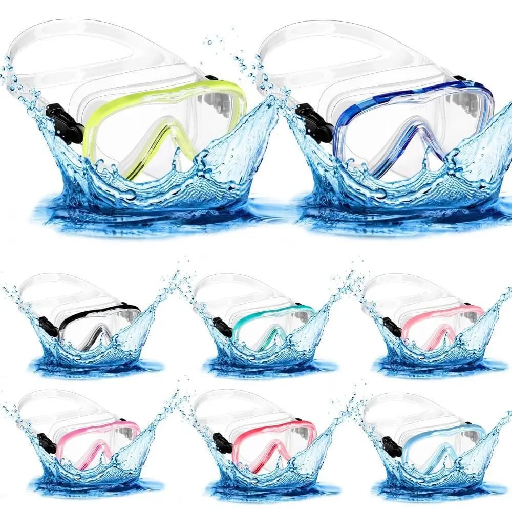 Computer Glass Swimwear with Naso Cover, Children's Underwater Mask, Vivacious Colors, PVC Strap, Swimming Glasses for Girls