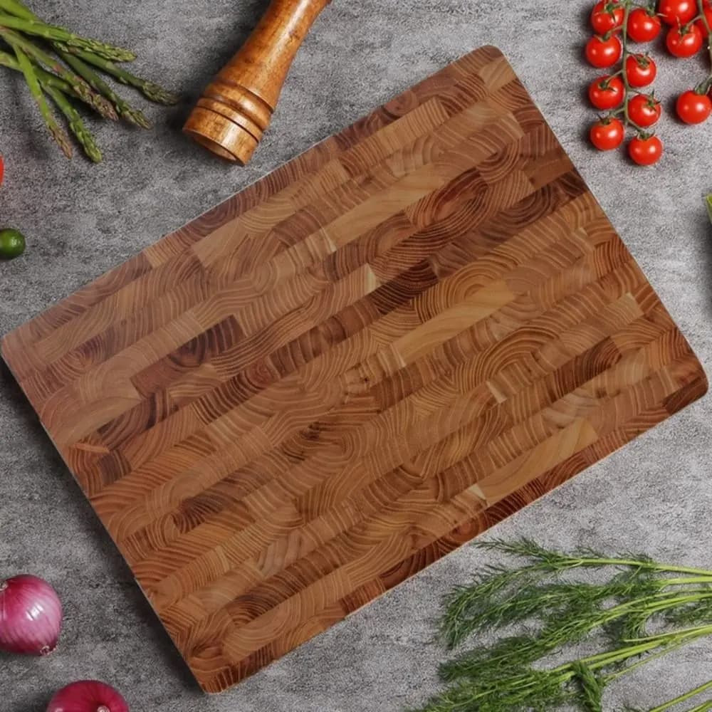 Multifunctional Thickened Teak Wood Cutting Board Rectangular Non-slip Chopping Board Double-sided Large Size Serving Board Home