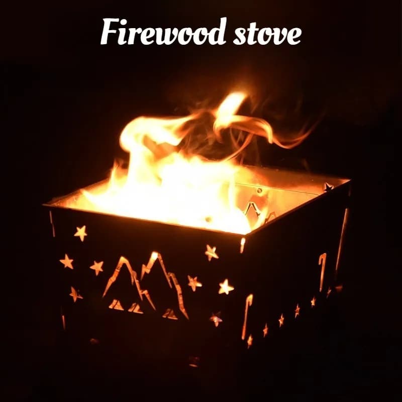 Stufa a legna da ardere in acciaio inossidabile Griglia per barbecue staccabile multifunzionale per uso domestico Forniture per cucinare da campeggio per picnic all'aperto