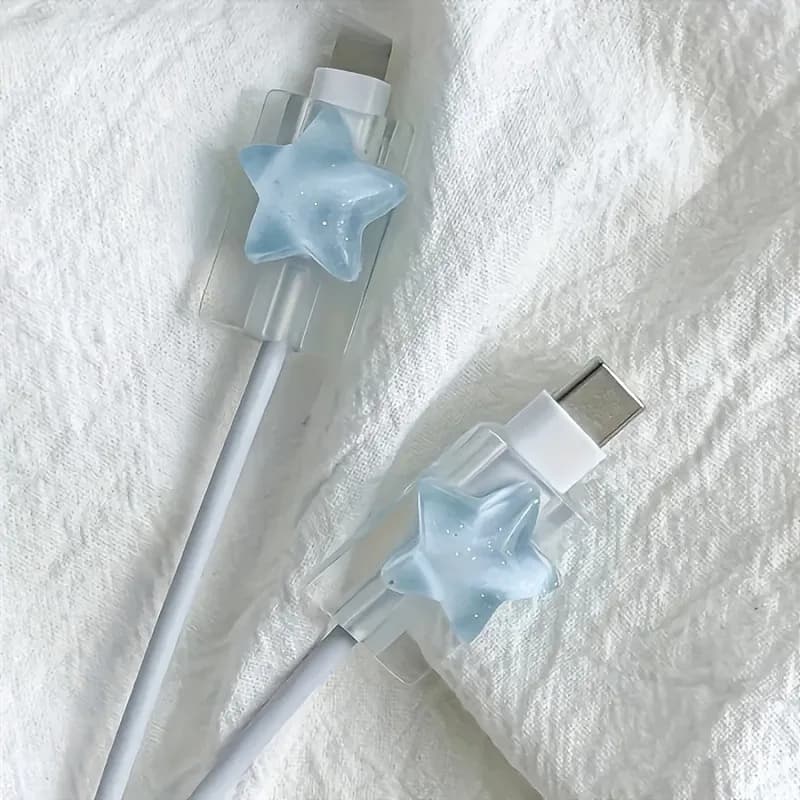 Corea carino 3D Ocean Stars Cambia copertura protettiva per caricabatterie Protezioni per linea caricabatterie Organizzatore Accessori per copertura protettiva per avvolgitore