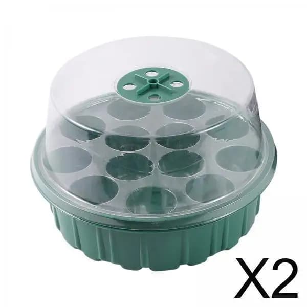 Mini luminaire for planting greenhouse seeds Set of initial trays for seeds from 13 cells for flowers and fruit from inside