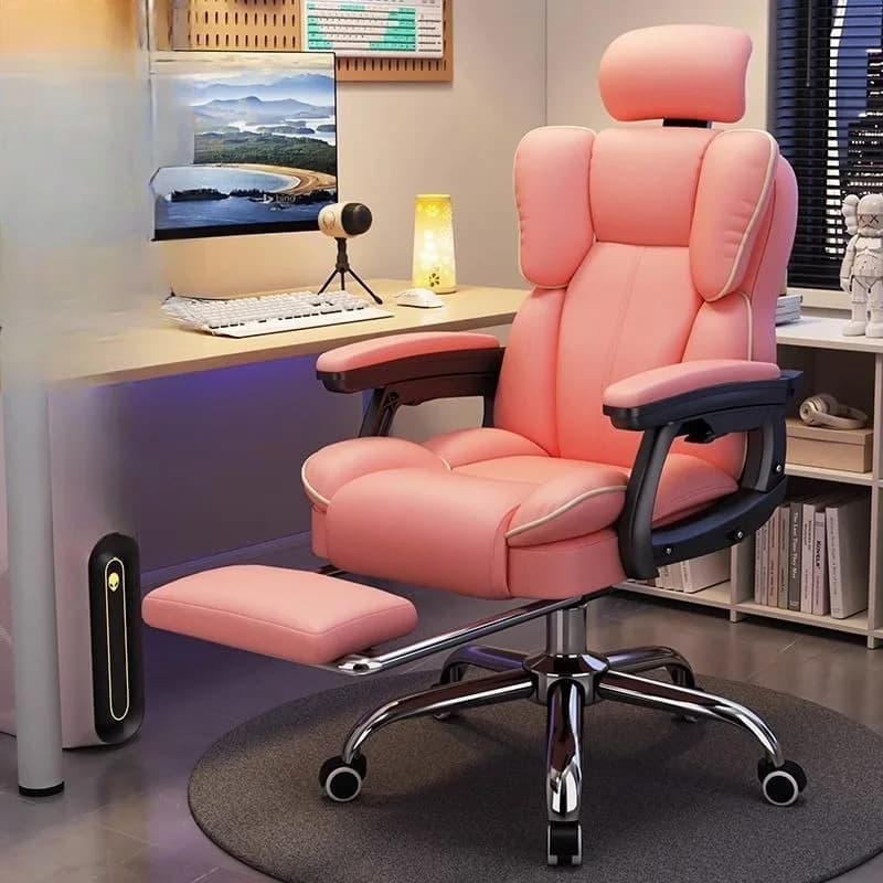 Sedia da ufficio moderna per computer Cuscino da studio Soggiorno Sedia da ufficio di lusso Supporto Gaming Chaise De Bureau Accessori per mobili