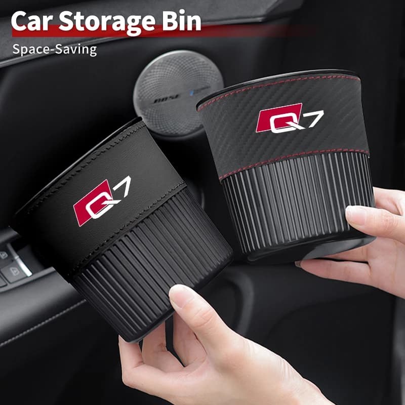 Contenitore per rifiuti in plastica a coste verticali con installazione a clip per Audi Q7 RSQ3 RS5 RS6 RS7 S8 Quattro A3 A4 A6 A5 Q5 A1