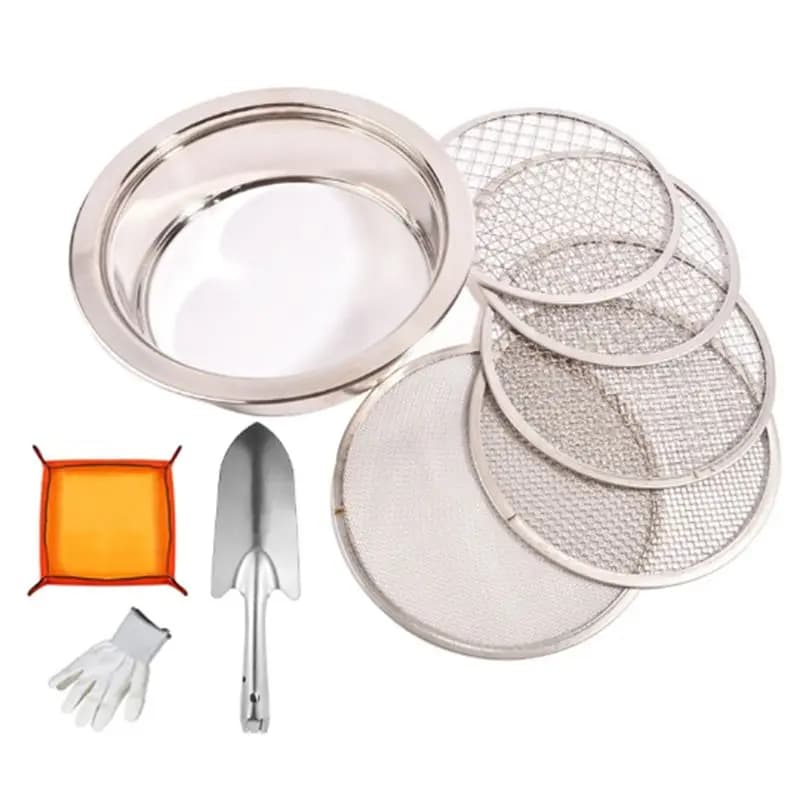 【AA86】Soil Sifter For Rocks,Compost Sifter With 5 Replaceable Mesh, Dirt Sifter For Gardening Soil Weed Sand Cat Litter Bonsai