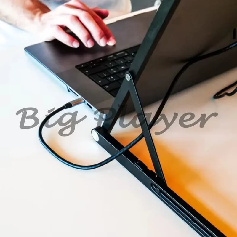 Monitor a triplo schermo, nuovo laptop Panta Barella da 18,5 pollici con un set di cavi Supporto regolabile per mini riunioni portatile