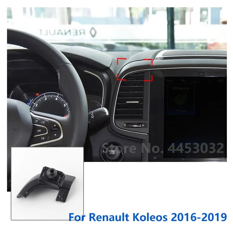 Supporti speciali da 17mm per Renault Koleos supporto per telefono da auto supporto per staffa fissa accessori per Base presa d'aria 2009-2019