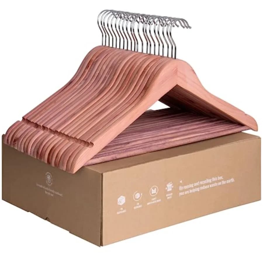 Appendiabiti in Legno di Cedro per Camicie, Giacche, Pantaloni, Completi e Maglioni