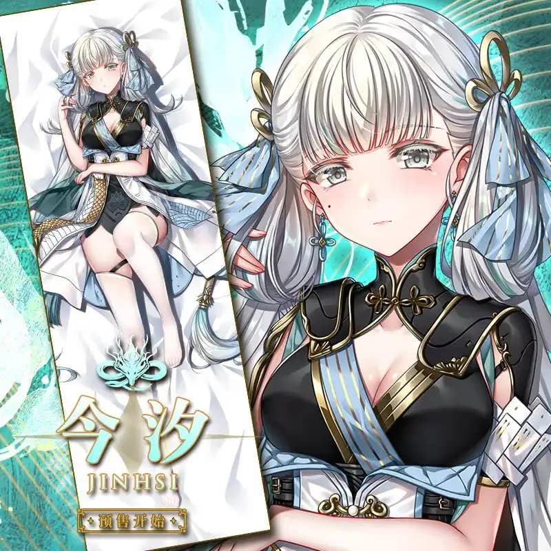 Wuthering Game Waves Jinhsi Sexy 2WAY Dakimakura Hing Body Anime Federa per cuscino Otaku giapponese