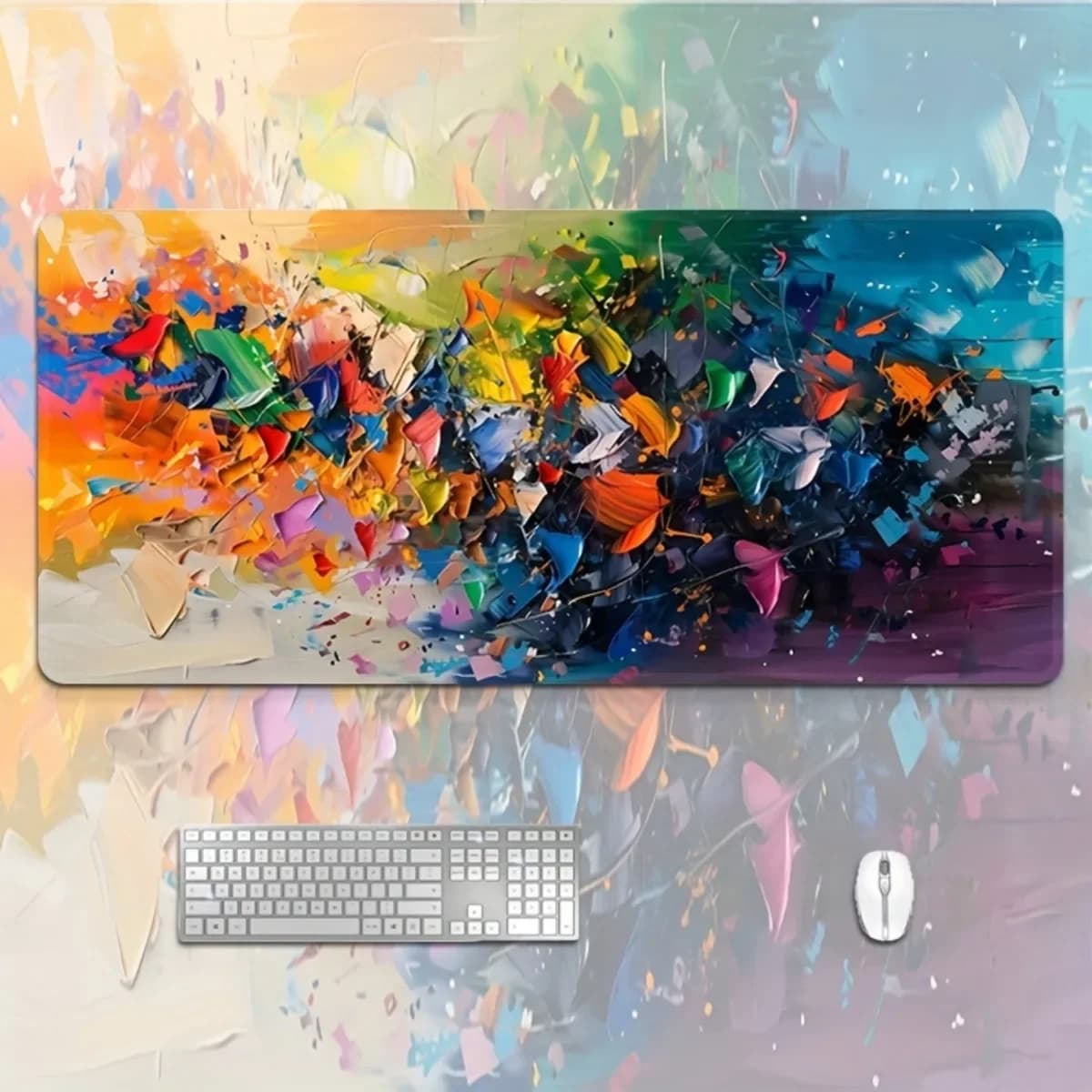 Trendy Graffiti Mouse Pad Non-Slip Rubber Base Durable Gaming Mat for Desktop Laptop Office & Gamers