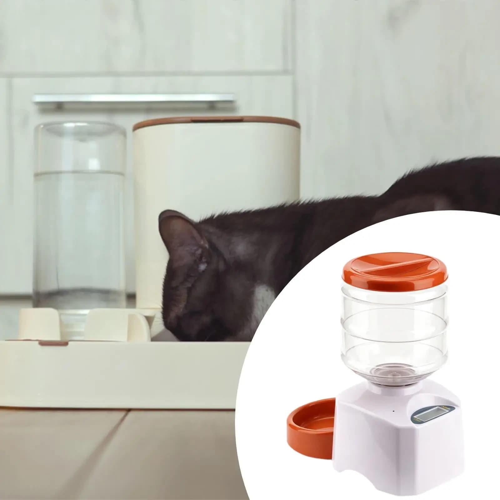 Automatic Pet Feeder 5.5L Professional Plastic Dog Food Station Non Slip Pads Stable Bowl for Consistent Meal Timing