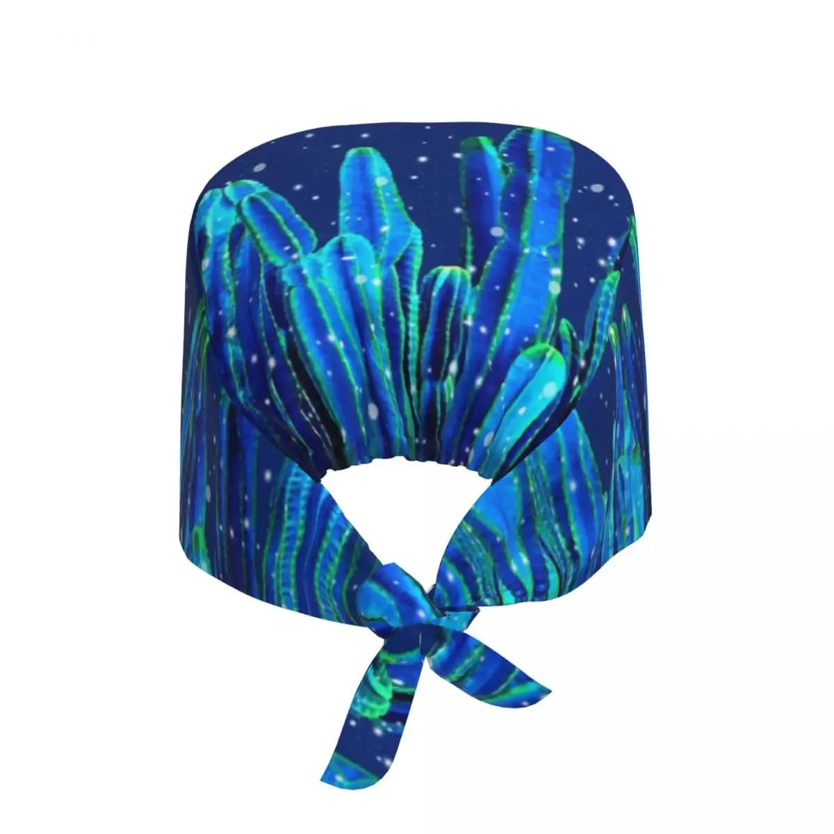 Adjustable Holidays Cactus In The Snow Working Hat Women Men Green Plants Scrub Caps Scrub Nursing Doctor Surgeon Cap for Chef