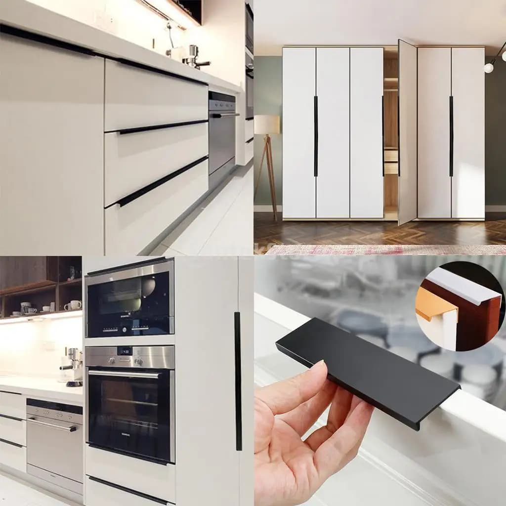 Maniglie per armadietti invisibili Manopole per cassetti opache da cucina Maniglia per armadietto per porta