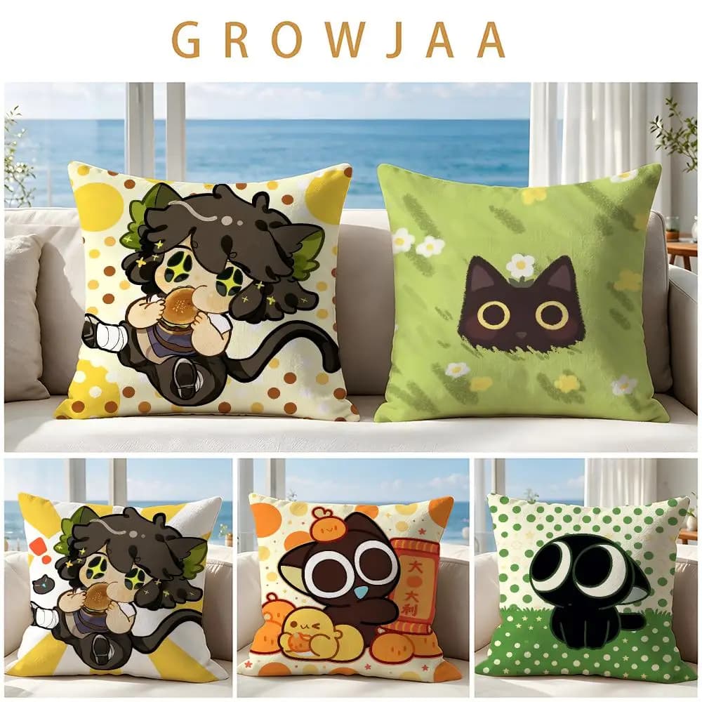 Animation The Legend of Hei Cushion Cover Pillow Short Plush Fresh Natural Cushion for Living Room Sofa Ornament Present Gift