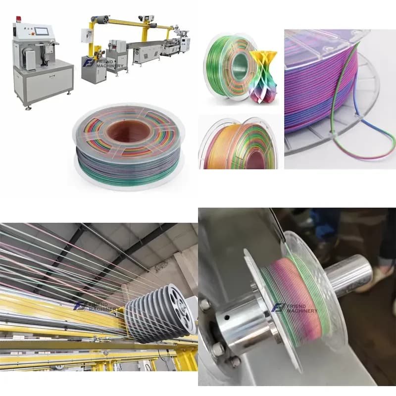 2026 CE rainbow Double Color 3d Filament Extruder PLA ABS PETG 3d Filament Extruder Machine