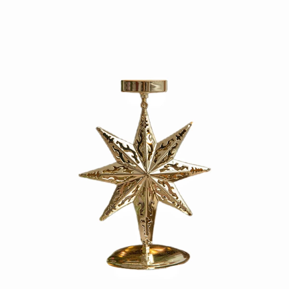 Portacandele festivo Portacandele natalizio Eleganza festosa Materiale metallico Uso versatile Crea un'atmosfera calda
