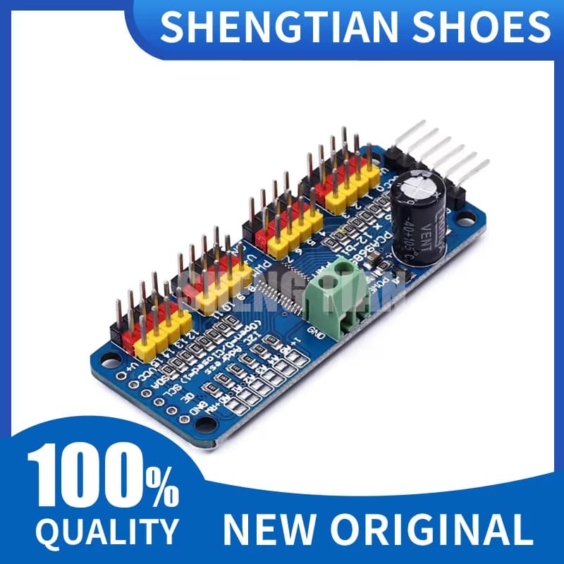 PCA9685PW Driver PWM/Servo a 16 Canali 12-bit - Modulo PCA9685 con Interfaccia I2C, Modulo Shield per Raspberry Pi, Modulo Servo Shield